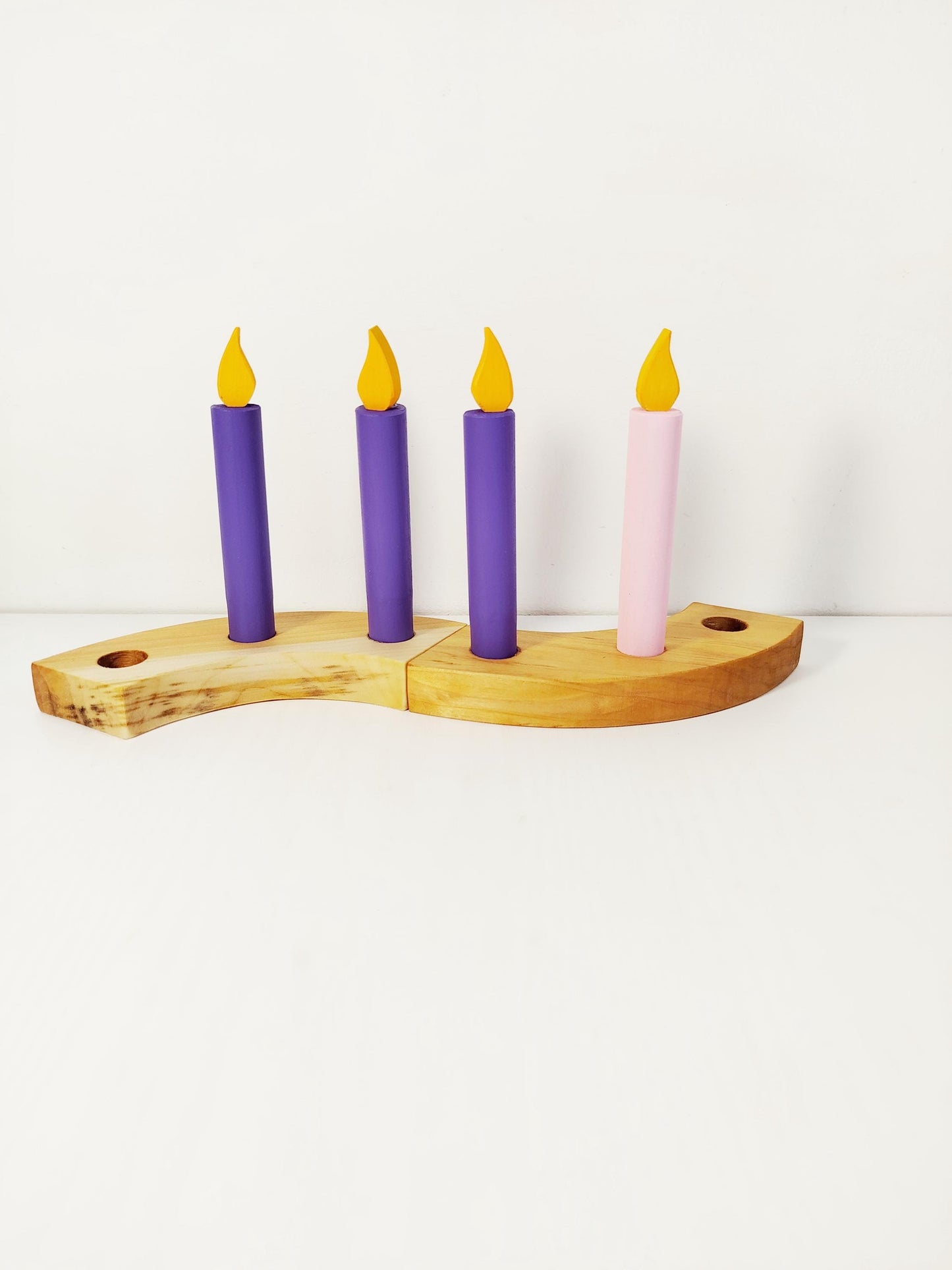 Wooden advent candles celebration birthday ring ornament