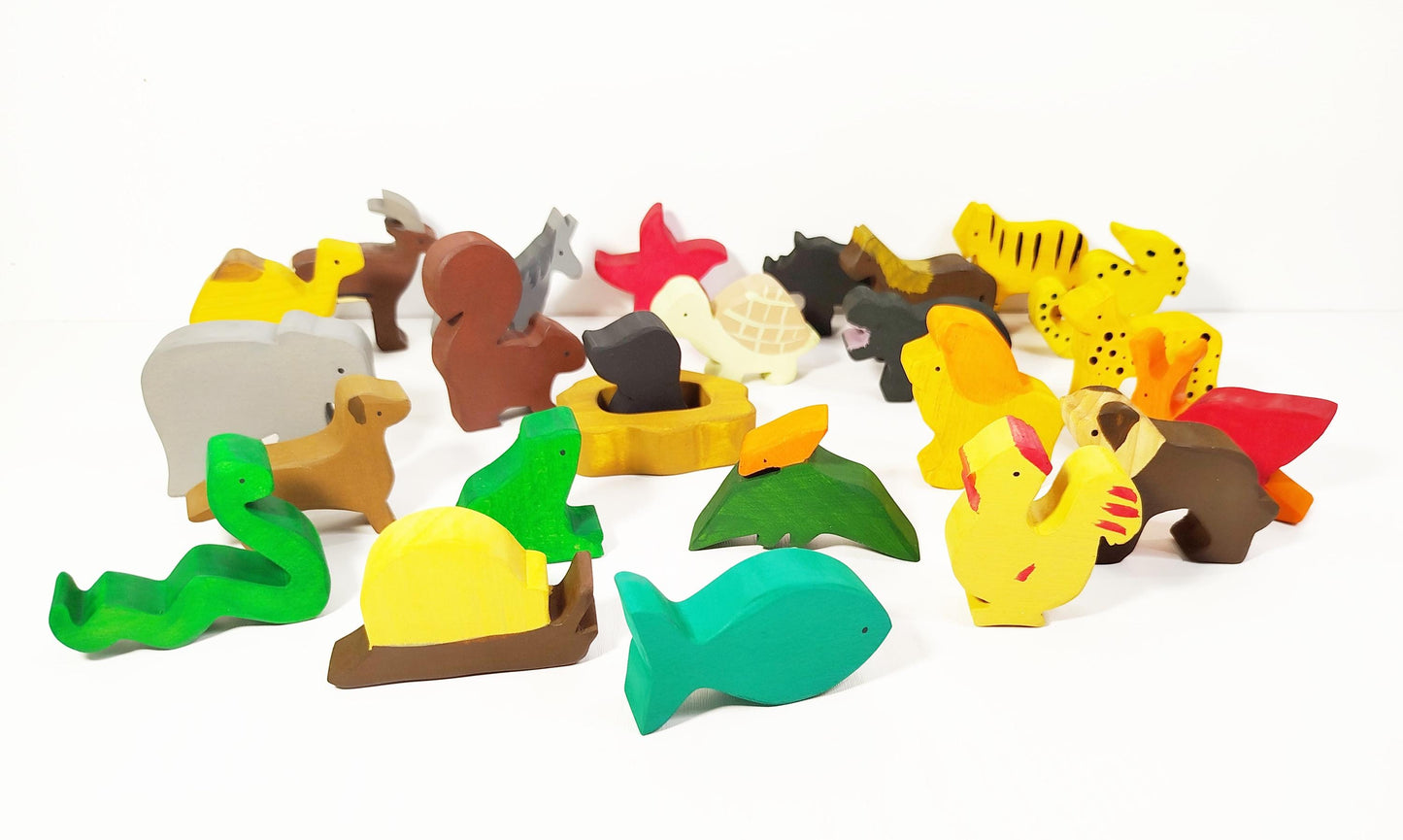 advent calendar toy set, christmas calendar, 24 wooden animals set, countdown to christmas, advent calendar filler, stocking filler, gift