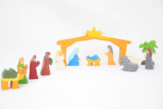 Nativity figurines, christmas decor, wooden nativity figurines, nativity scene, birth of jesus, wooden christmas centerpiece decorations