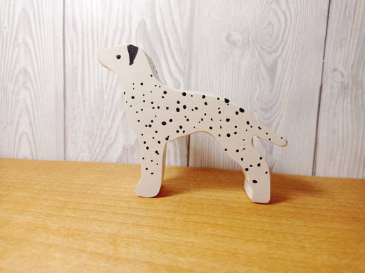 Dalmatian dog wooden toy, wooden animals waldorf toy, dalmatian, dog wooden toy, gift for kids, waldorf animals, open ended imaginative play