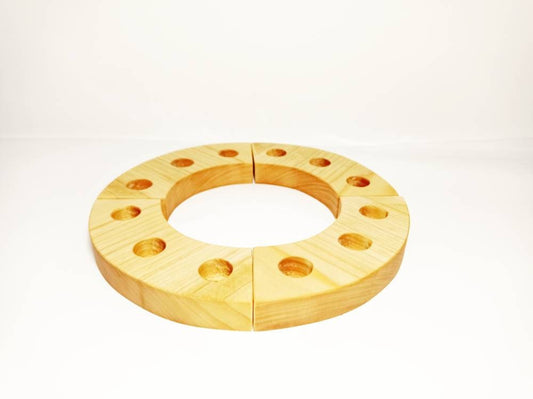 Waldorf birthday ring, celebration ring, waldorf decoration, waldorf spiral, wooden decoration, candle holder, waldorf birthday decoration
