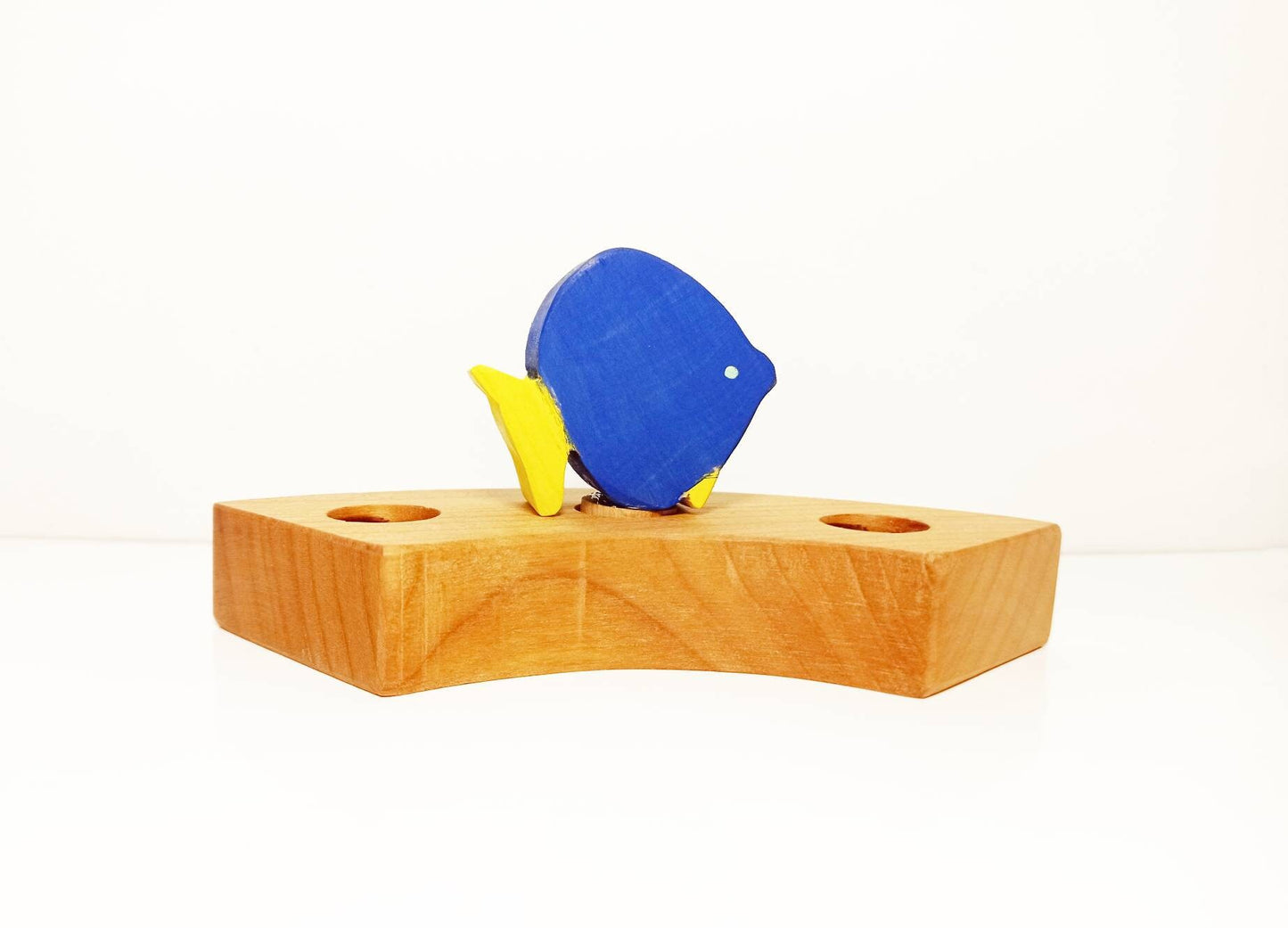 Blue tang fish waldorf celebration ring ornament