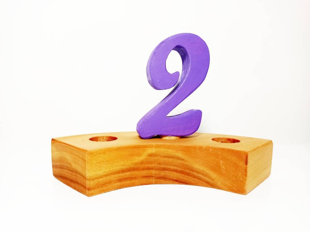 number two birthday celebration ring ornament, waldorf ring ornament, waldorf decoration, birthday ring decoration, wooden celebration ring,