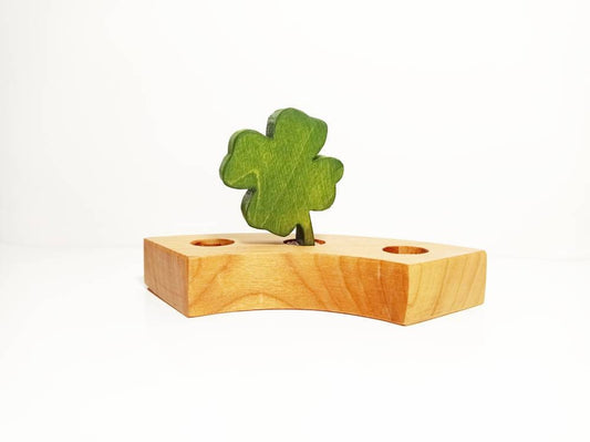 Clover celebration ring ornament, birthday ring ornament, waldorf inspred birthday tradition, advent spiral, season natural table decoration