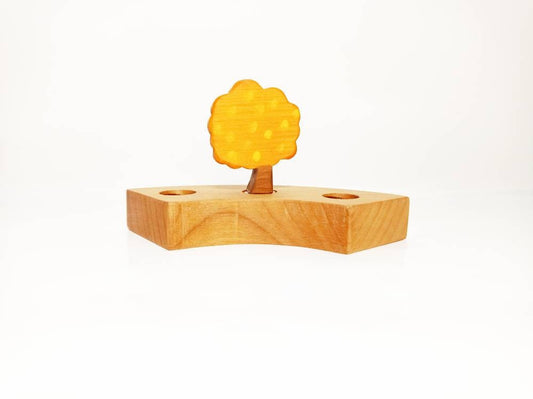 Autumn orange tree waldorf celebration ring ornament