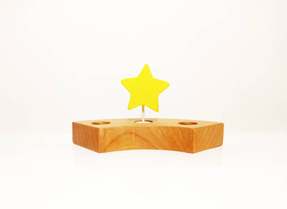 Star celebration ring ornament, waldorf birthday ring decor, advent spiral, seasonal star ornament, waldorf inspired brithday tradition,