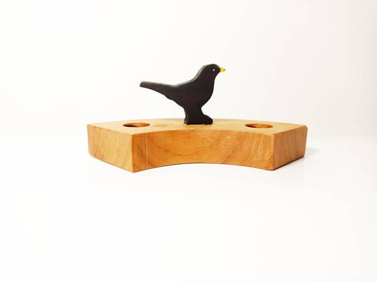 Blackbird waldorf celebration ring ornament