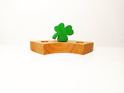 shamrock birthday ring ornament, irish celebration ring ornament, waldorf ring ornament, st Patrick's waldorf, waldorf irish decoration,