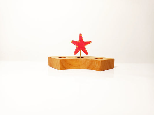 Sea star celebration ring ornament, sea life ring ornament, waldorf ornament, birthday celebration ring decor, waldorf seasonal table decor