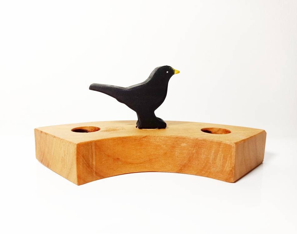 Blackbird waldorf celebration ring ornament