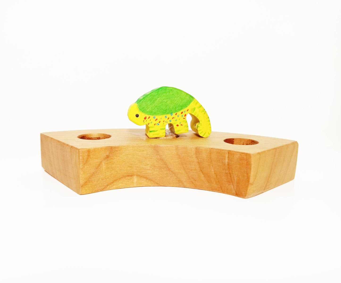 Chameleon celebration birthday ring ornament, waldorf birthday ring decoration, wooden chameleon decor, waldorf seasonal table ornament