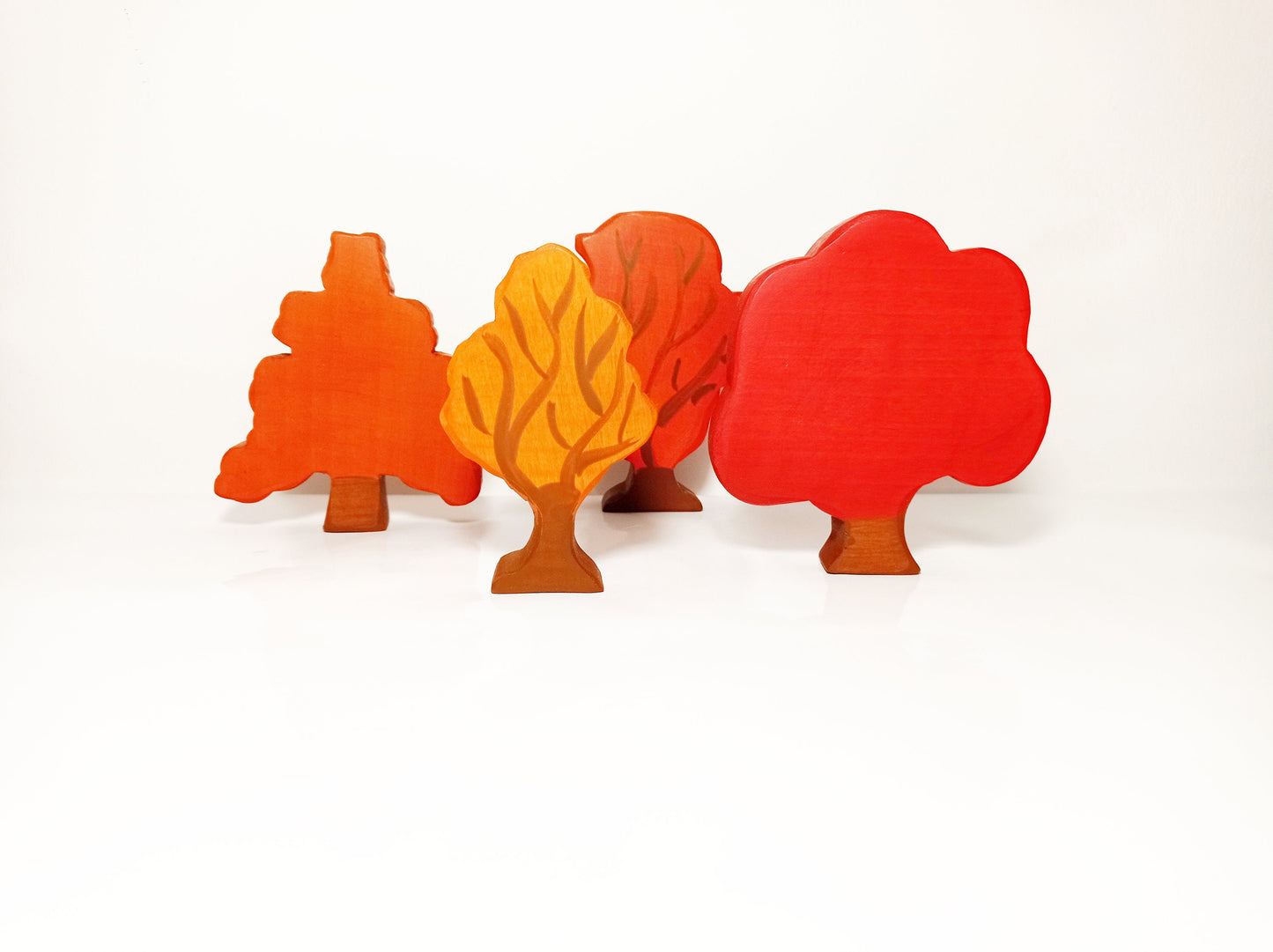 Wooden autumn tree set