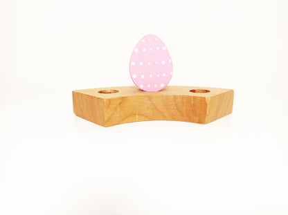 Pink easter egg waldorf birthday celebration ring ornament, waldorf inspired birthday decoration, easter waldorf decor, waldorf wooden lent