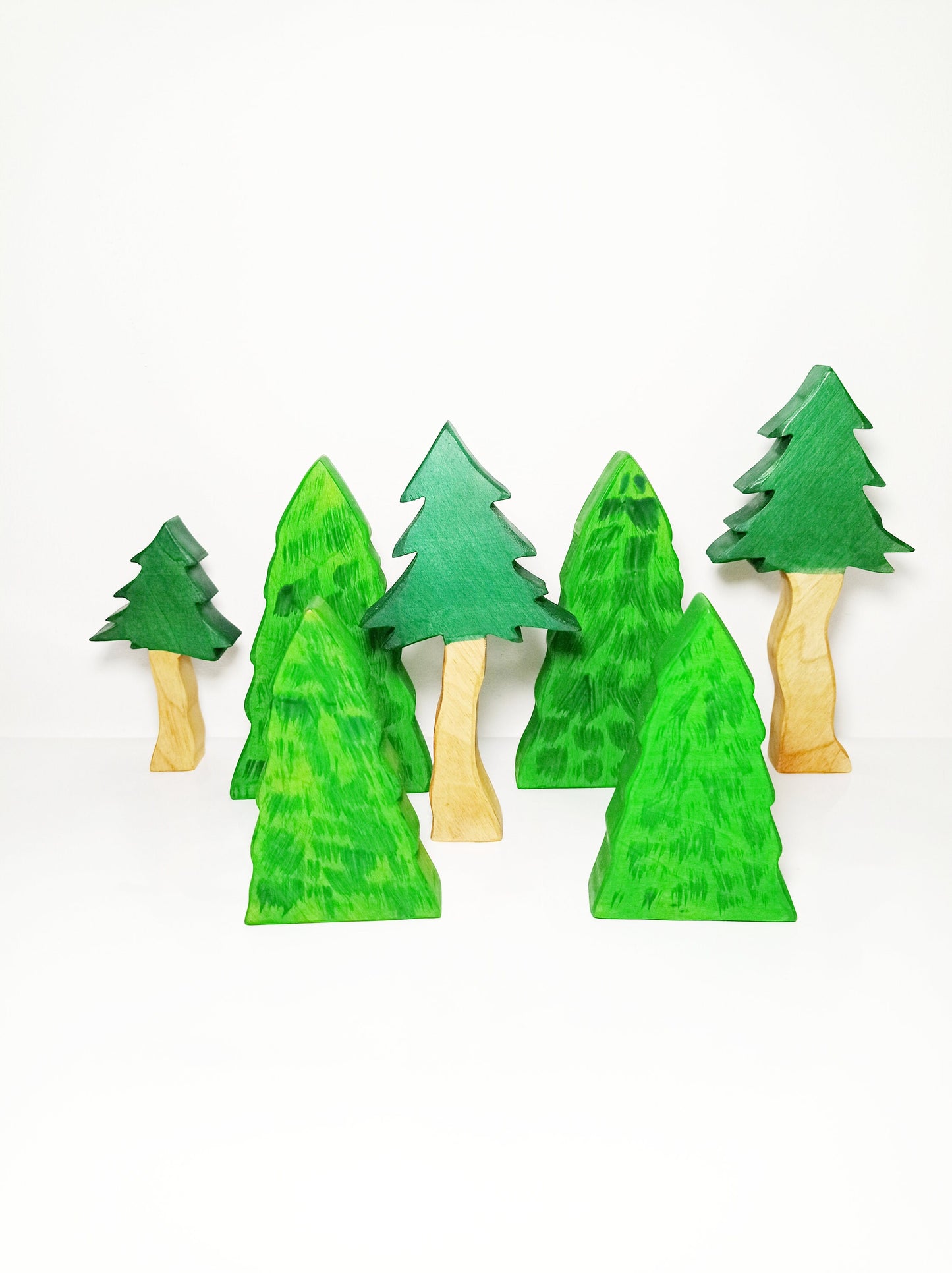 Wooden trees toy, forest wooden toy, waldorf inspired toy set, gift for kids, open ended play toys, woodland toy set, imaginative play toys