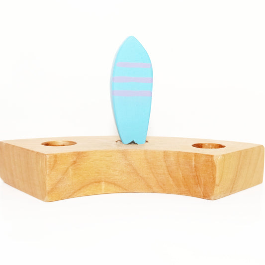 Surfboard waldorf celebration birthday ring ornament, waldorf inspired birthday decoration, summer waldorf ornament, surfing ornament