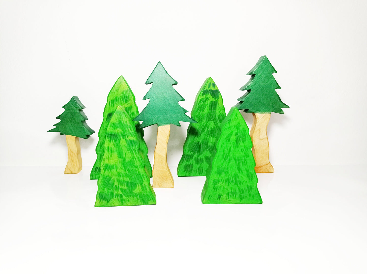 Wooden trees toy, forest wooden toy, waldorf inspired toy set, gift for kids, open ended play toys, woodland toy set, imaginative play toys