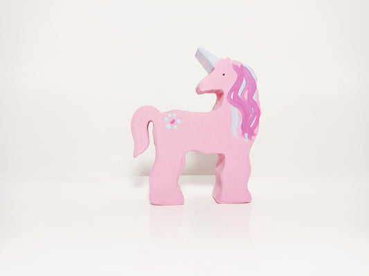 Unicorn wooden waldorf toy, blue unicorn wooden toy, imaginative play, open ended play, waldorf inspired, unicorns, gift for kids