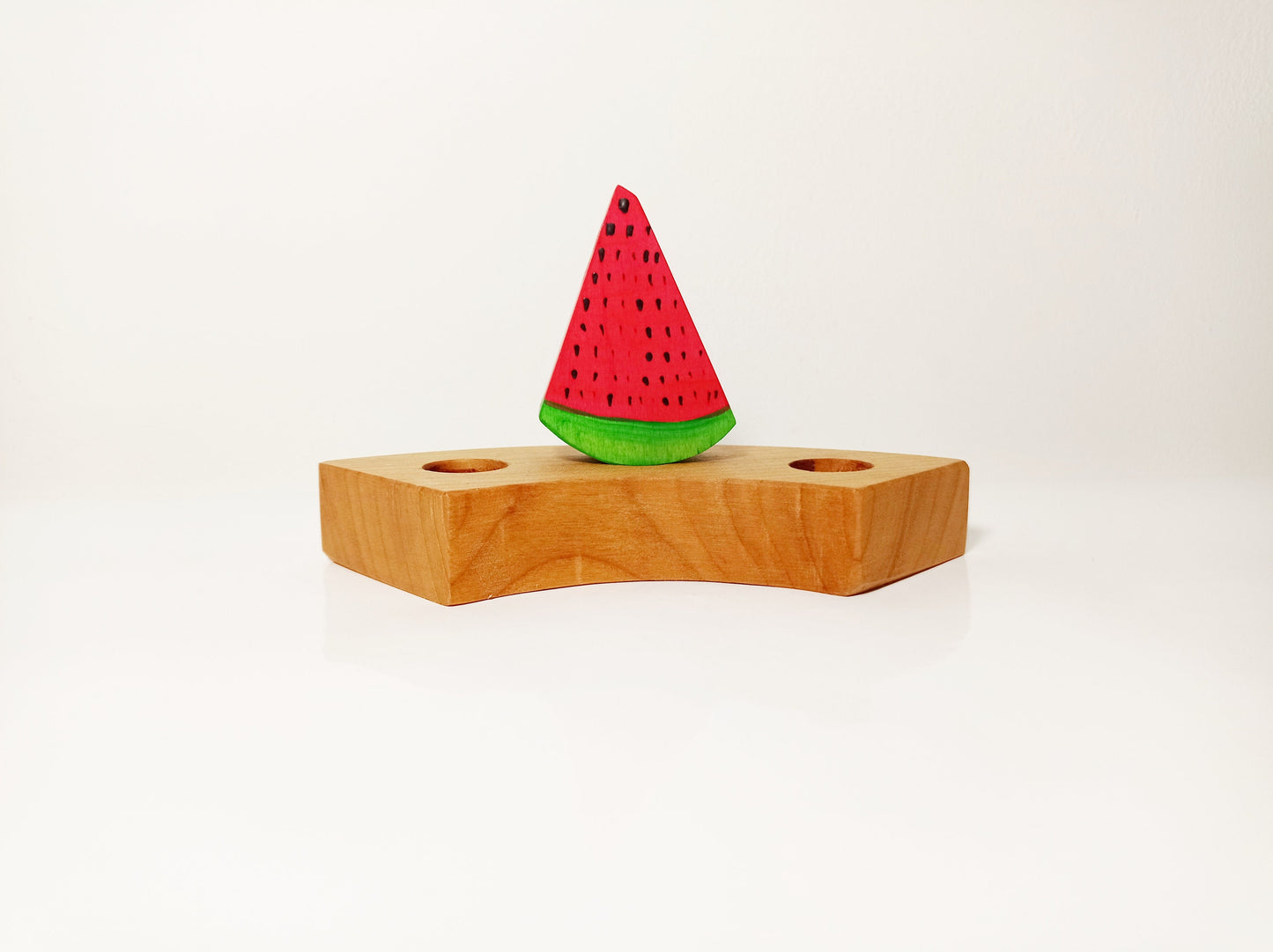 watermelon birthday ring ornament, waldorf ring ornament, celebration ring, birthday ring decoration, water melon birthday decoration