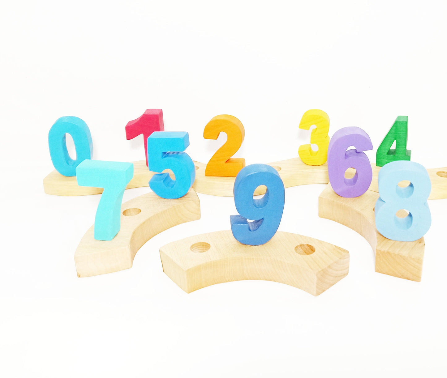 numbers celebration birthday ring ornament set, 10 waldorf numbers ornaments set, numbers, waldorf decoration, birthday ring decoration