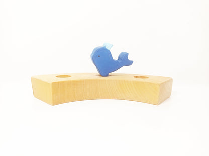 Blue whale waldorf celebration ornament