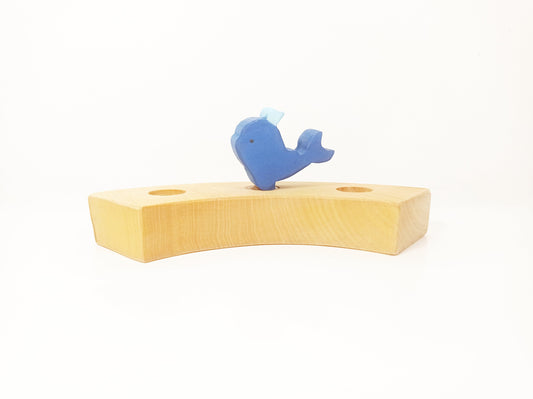 Blue whale waldorf celebration ornament