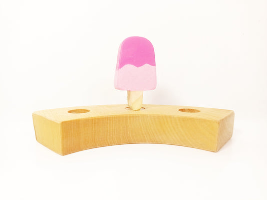 Popsicle celebration ring ornament, waldorf birthday ring decoration, seasonal tale  decor, waldorf birthday ice creame decor, wooden decor