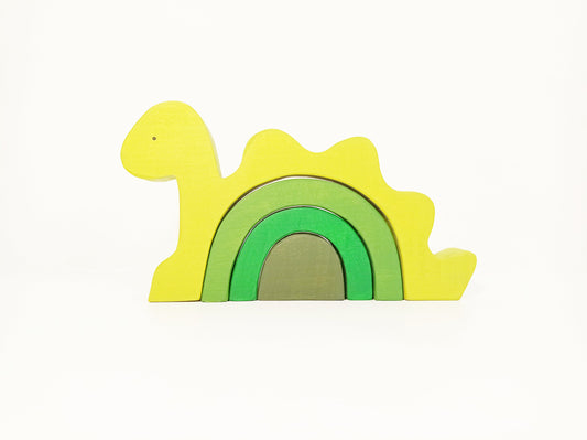 Dinosaur stacker, wooden toy stacker dino, wooden freestanding bedroom decor, nursery decoration, boys and girl bedroom decoration