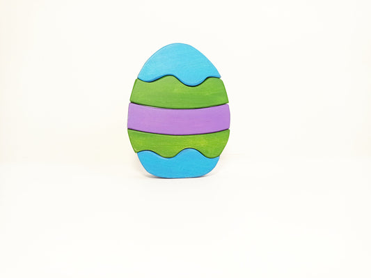 Easter egg stacking toy, waldorf inspired stacking egg, easter gift forkids, wooden stacking egg, Easter toy, waldorf inspired stacking toy