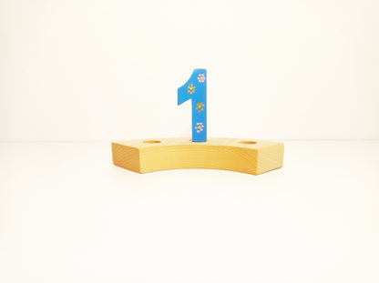 Flower number 1 birthday ring ornament, waldorf ring ornament, waldorf decoration, birthday ring, birthday decorations, waldorf numbers