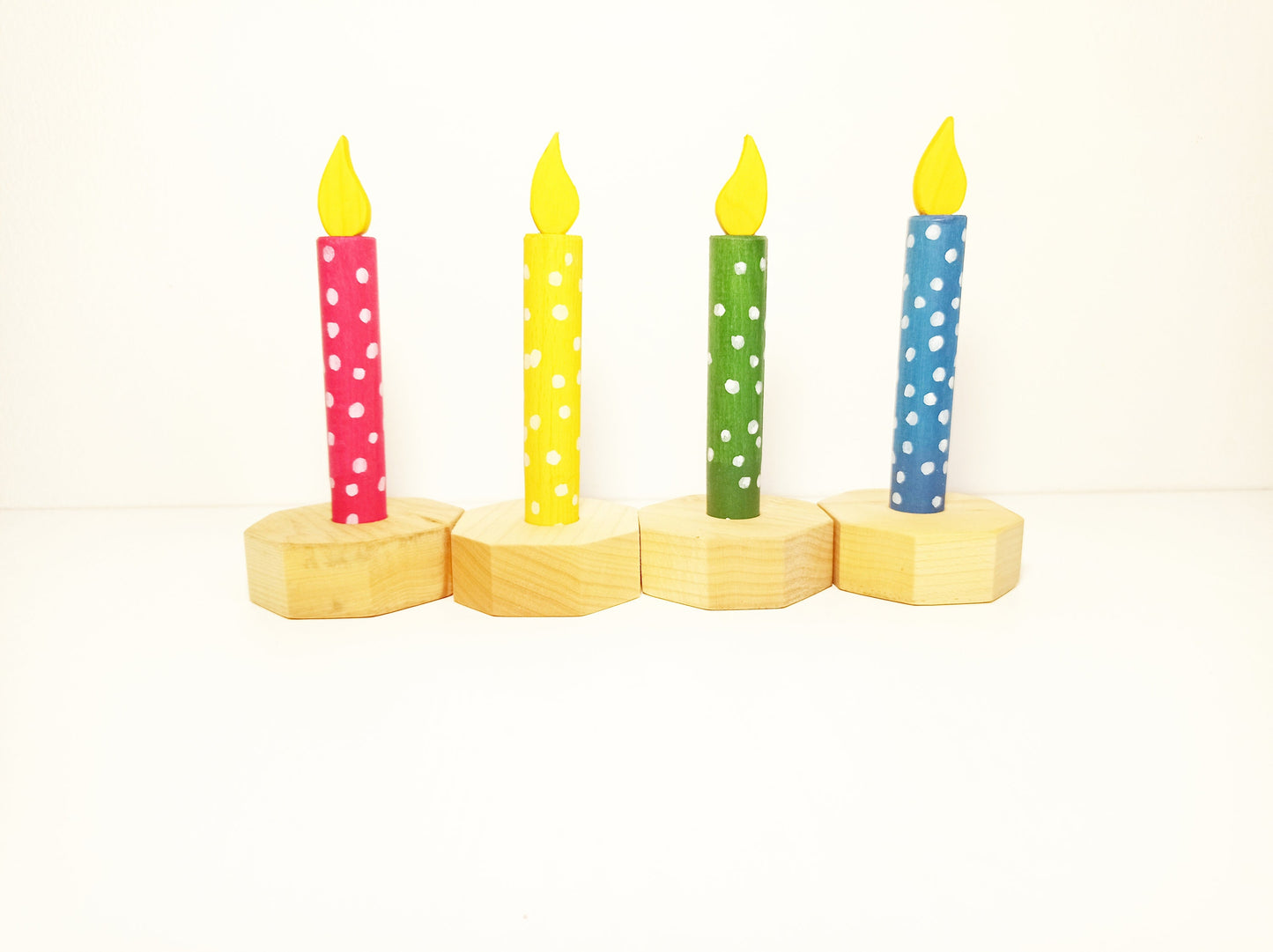 Wooden candles celebration birthday ring ornament, waldorf birthday candles, advent spiral wooden candle set, waldorf birthday traditions