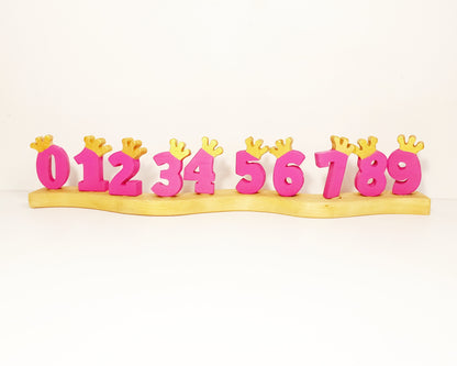 10 waldorf numbers birthday ring ornament set