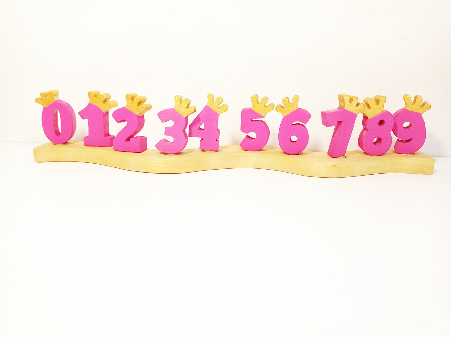 10 waldorf numbers birthday ring ornament set