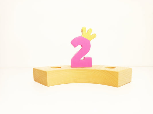 Number 2 birthday ring ornament, waldorf ring ornament, waldorf decoration, birthday ring, birthday decorations, waldorf numbers, jaar ring