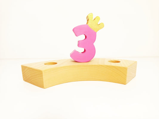 Number 3 birthday ring ornament, waldorf ring ornament, waldorf decoration, birthday ring, birthday decorations, waldorf numbers, jaar ring