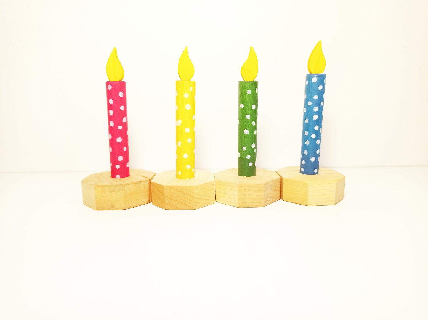 Wooden candles celebration birthday ring ornament, waldorf birthday candles, advent spiral wooden candle set, waldorf birthday traditions