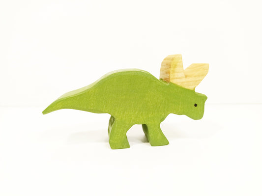 Triceratops wooden toy, waldorf inspired wooden dinosaur toy, gift for kids and toddlers, christmas and birthday gift wooden toy set