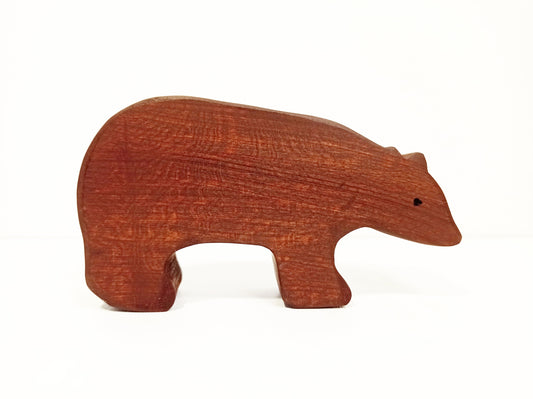 Brown bear  wooden waldorf inspired toy