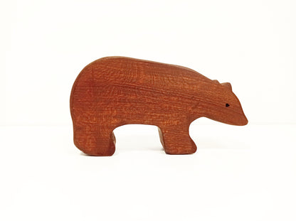 Brown bear  wooden waldorf inspired toy