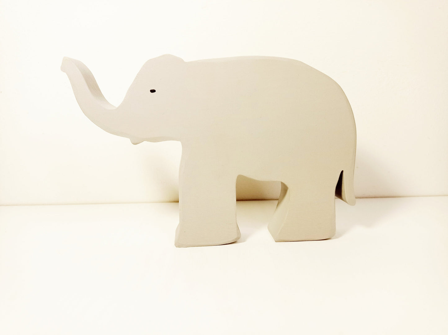 Elephant with trunk up wooden toy, waldorf inspired wooden toy, birthday and christmas gift for kids and toddlers, handmade wooden toys