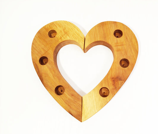 Waldorf heart shaped birthday ring, heart celebration ring,waldorf spiral, wooden birthday candle holder, seasonal table decor
