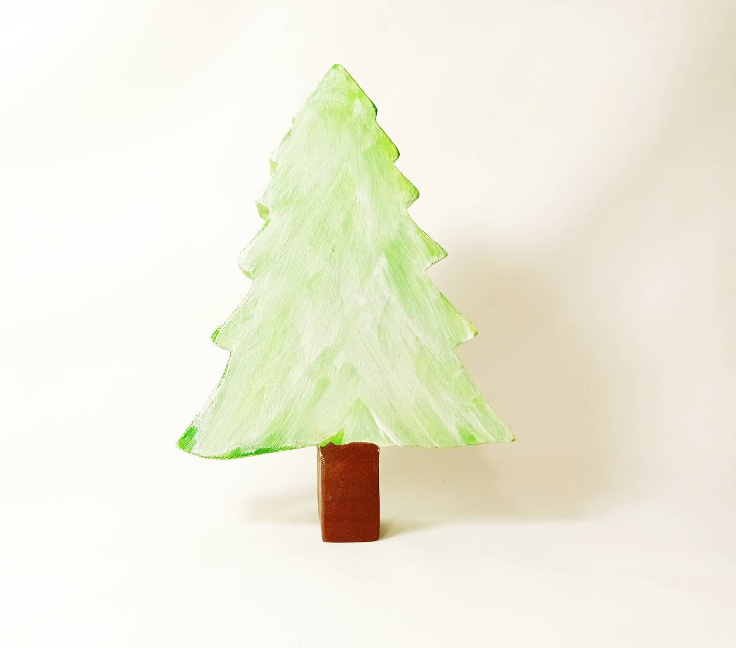 Snow fir tree wooden toy, wooden trees, play scene toy, play scape, waldorf wooden toys, gift for kids and toddlers, open ended play