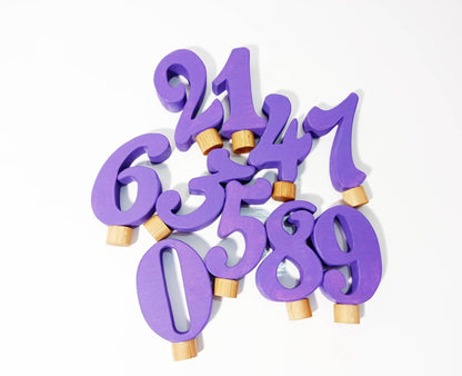 Waldorf birthday ring ornaments set of 10 numbers