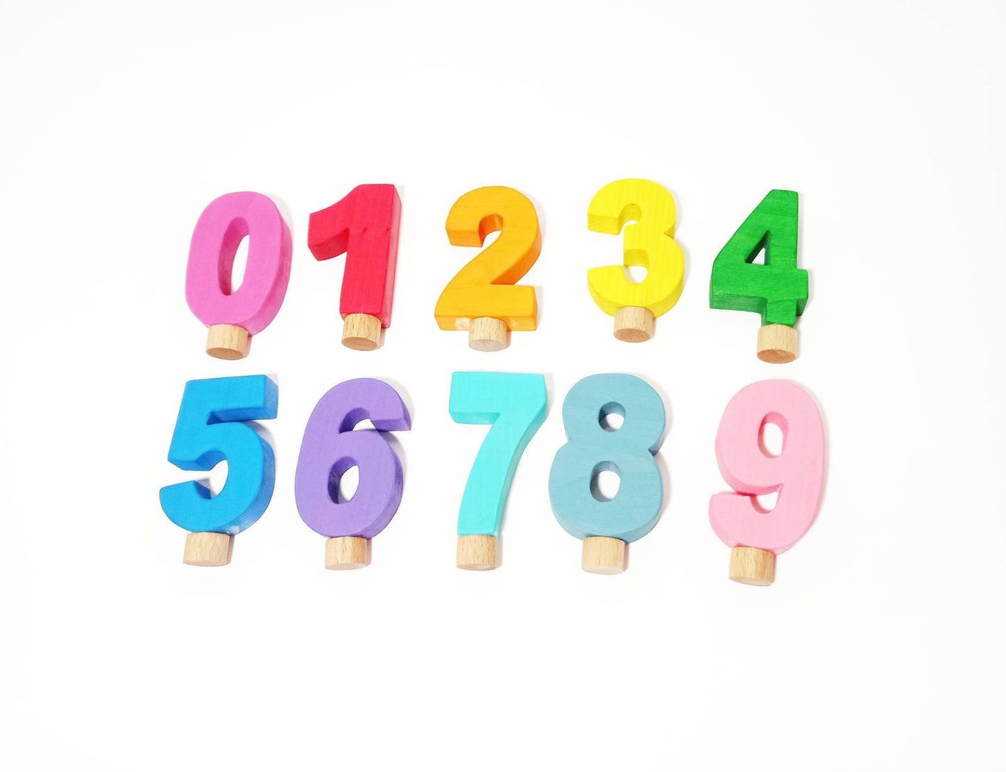 Numbers set of 10 celebration birthday ring ornaments