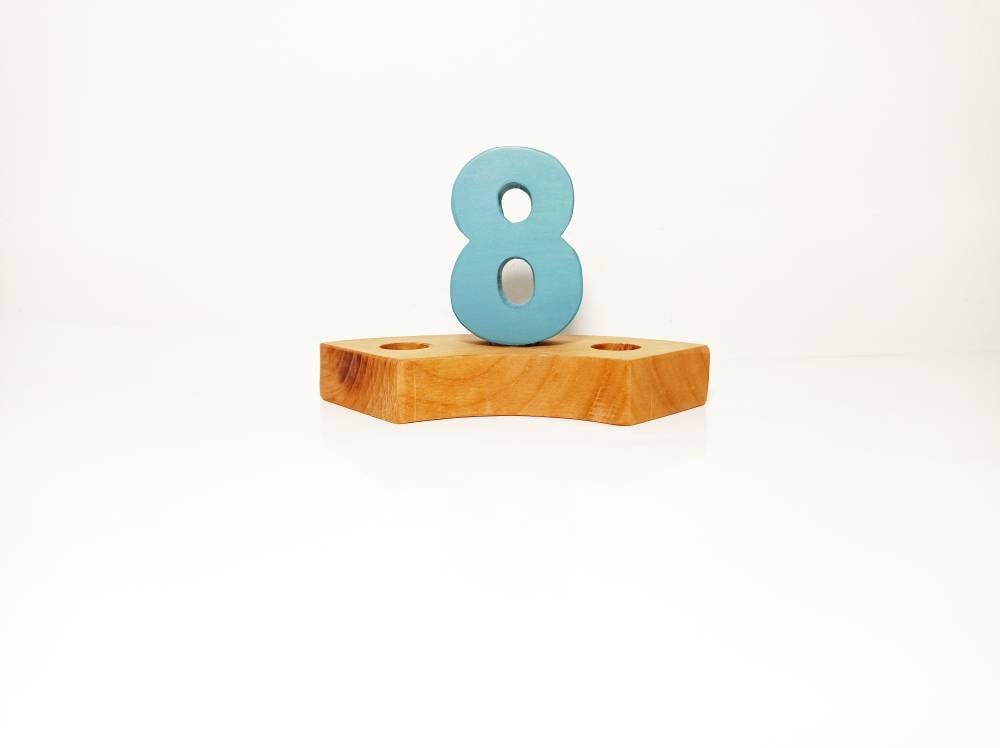 Number 8 ring ornament, birthday ring ornament, waldorf ring ornament, waldorf decoration, birthday ring decoration, birthday decoration