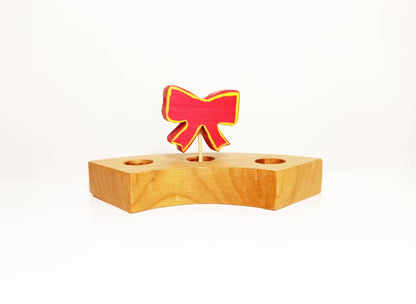 Bow waldorf celebration ring ornament
