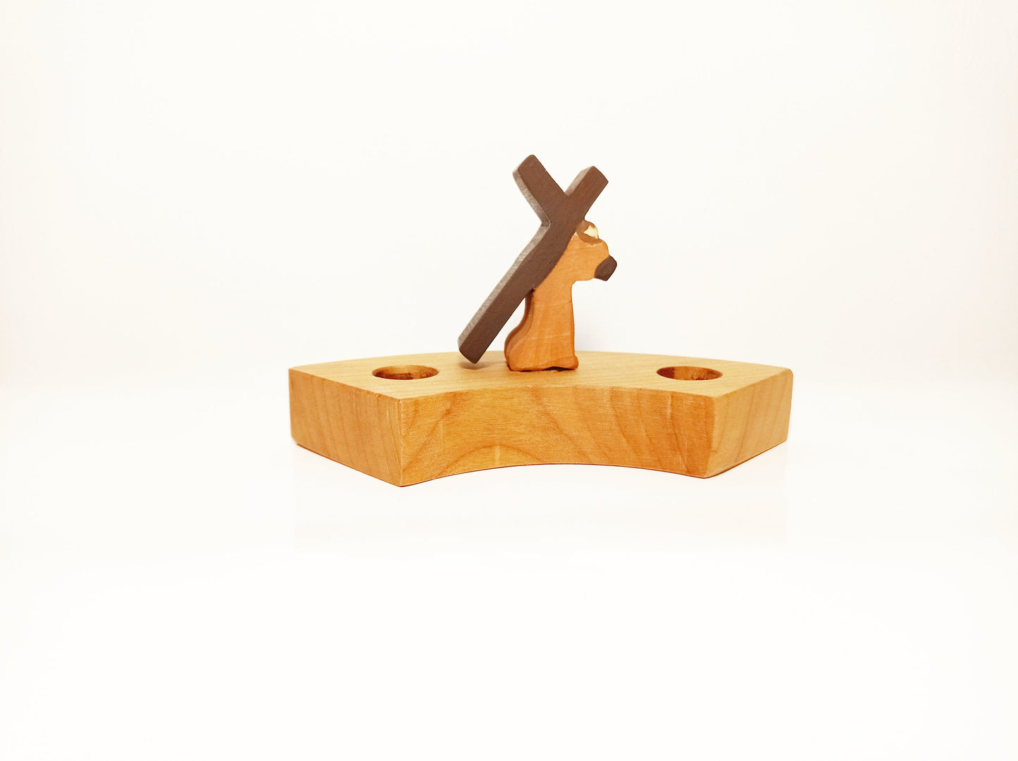Jesus with a cross celebration ring ornament