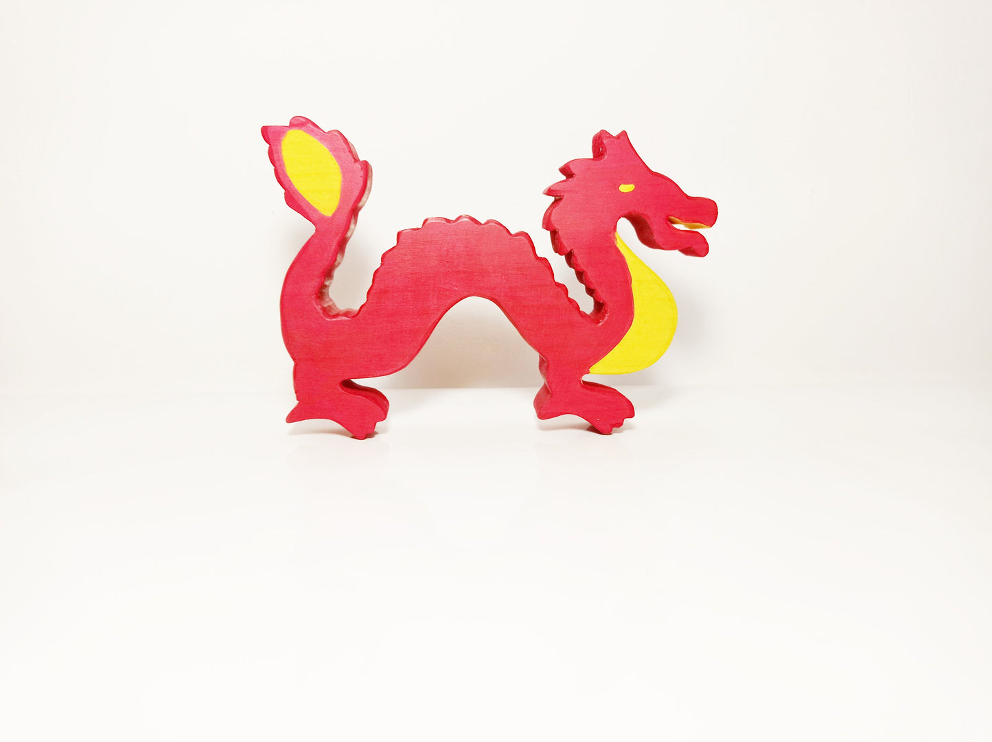 Red dragon wooden toy, waldorf inspired wooden toy, dragon wooden toy, wooden toy, gift for kids, handmade wooden toy, waldorf inspired