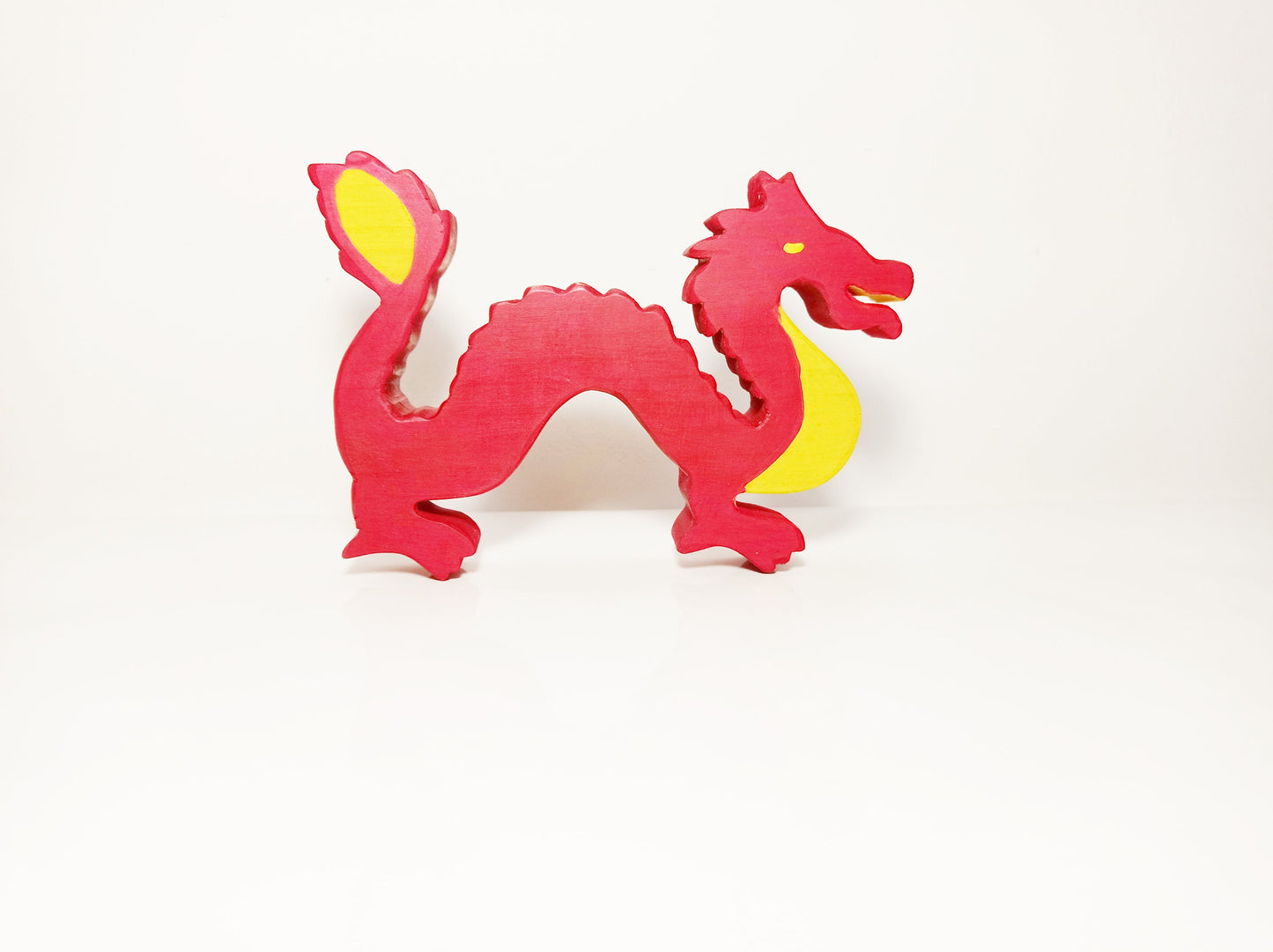 Red dragon wooden toy, waldorf inspired wooden toy, dragon wooden toy, wooden toy, gift for kids, handmade wooden toy, waldorf inspired