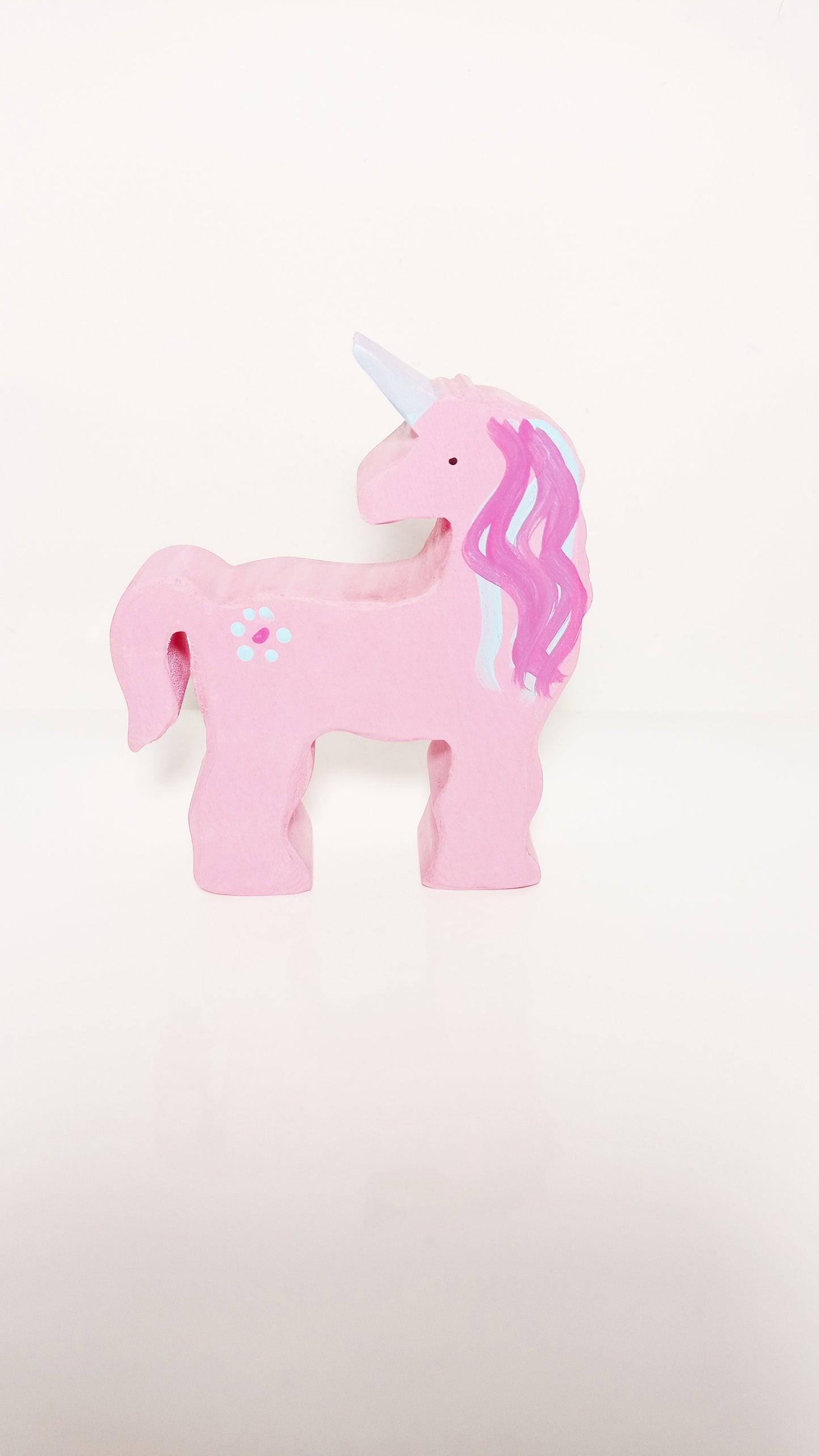 Unicorn wooden waldorf toy, blue unicorn wooden toy, imaginative play, open ended play, waldorf inspired, unicorns, gift for kids