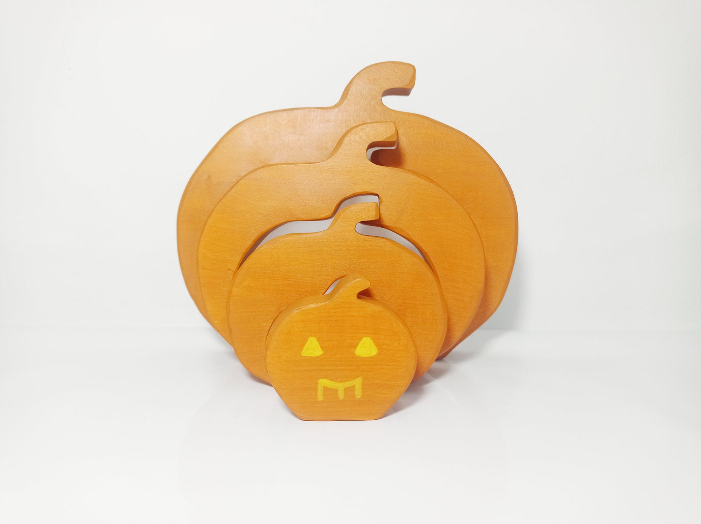 Stacking pumkins wooden toy set, waldorf inspired wooden stacking toy, open ended play, imaginative play, christmas birthday gift for kids,